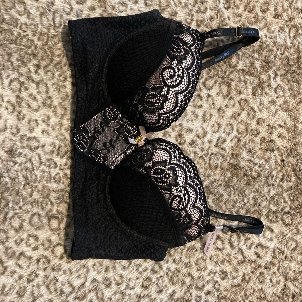 34C Black/Pink Daisy Fuentes Bra